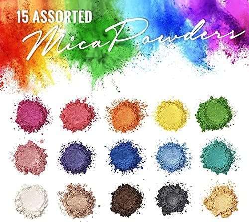Pixiss Premium Resin Mixer, Handheld Rechargeable Epoxy Mixer Pro Grade, Stirrer for Resin, DIY Crafts Tumbler, Minimize Bubbles - Ultimate Kit with 15 Mica Powder, Bundle E (Ultimate) - Image 7