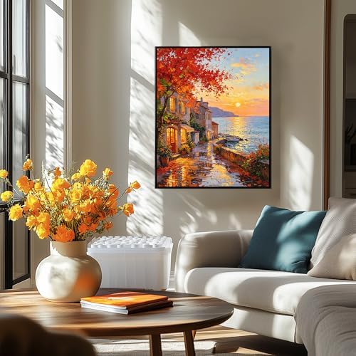 NKVNKV Paint by Numbers Kit for Adults Beginners, Mountain Adult Paint by Numbers on 20" Lx16 W Canvas for Painting Kits for Adults in Colorful Box，for Gift Home Wall Decor Without Frame - Image 7