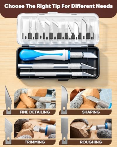 SakerNeo 35PCS Wood Carving Kit Whittling tools Set - Image 3