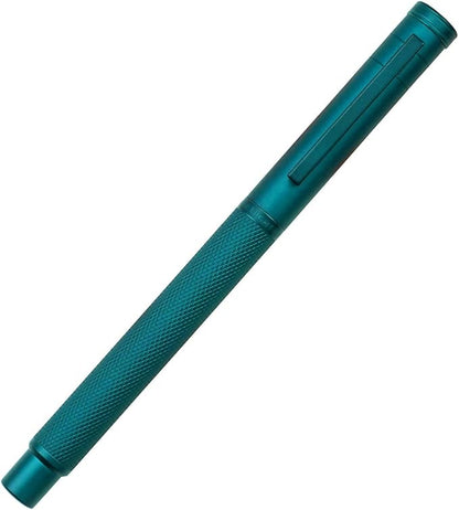 Asvine Dark Green Forest Fountain Pen Extra Fine Nib Classic Design with Converter and Metal Pen Case Set