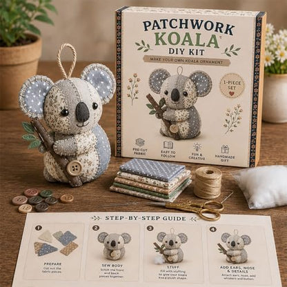 Bydezcon Diys Animal Sewing Set Diys Patchwork Animal Set for Adults Beginners Precuts Floral Fabric Sewing Sets Patchwork - Image 2
