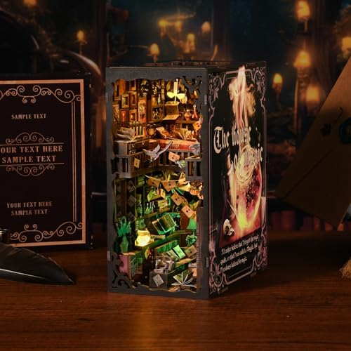 TOYQI Book Nook Kit, DIY Miniature Dollhouse Kit for Adults and Teens - Image 6