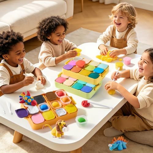 Jar Melo Air Dry Clay for Kids 36 Colors Modeling Clay Kit with Storage Box - Image 6