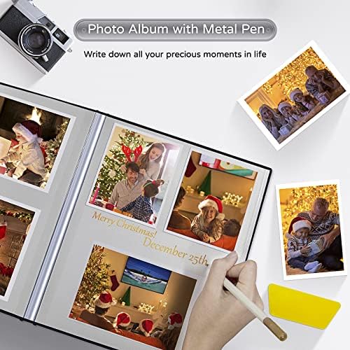 Popotop Large Photo Album Self Adhesive 4x6 5x7 8x10 Scrapbook Album DIY Picture Book,Gifts for Mom,Family Baby and Wedding,with Metal Pen and Plastic Board - Image 5