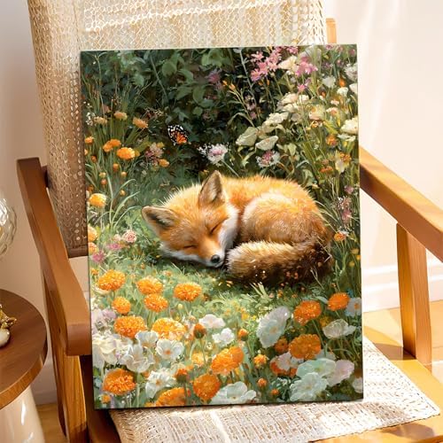 XTCIXAL Paint by Numbers Kit for Adults, Fox, 16X20 Inch - Image 2