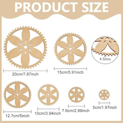 BENECREAT 6 Sizes Poplar Wood Weaving Loom Kit, Round DIY Weaving Loom DIY Weaving Art Tapestry Loom for Hanging Decor Woven Tapestry Knitted Crafts Making, 4.5mm Thick - Image 2