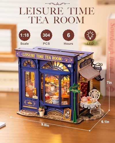Rolife Tea Room DIY Miniature Dollhouse Kit Creative Gift for Adults - Image 5