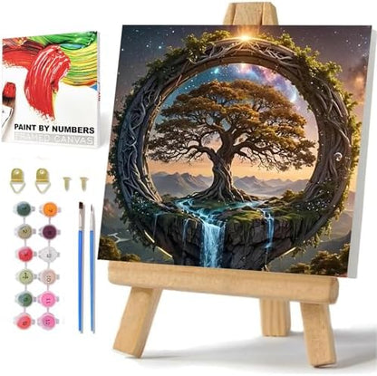 Tree of Life Paint by Number, Paint by Numbers Kit for Adults 10x10 Inch by hkejoi