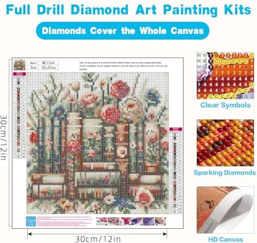 Xylogist Book Diamond Art Kits for Adults, 5D Diamonds Painting 12x12 inch - Image 4