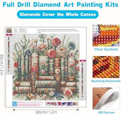 Xylogist Book Diamond Art Kits for Adults, 5D Diamonds Painting 12x12 inch - Image 4