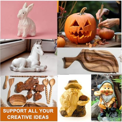 Wood Carving Kits, Wood Whittling Kit, Wood Carving Tools Kit, Wood Carving Kit For Beginners, Wood Whittling Knife Kit for Beginners With 8 PCS Wood Carving Knives, Wood Carving Kit For Adults - Image 4