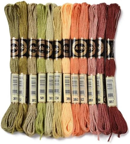 12 Skeins 105 Yards Variegated Embroidery Floss Thread for Craft by CABODYALS