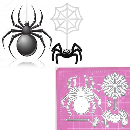 3Pcs/Set Spider Web Die Cuts for Card Making, Halloween Spider Cutting Dies for DIY Scrapbooking Photo Album Decorative Embossing Paper Dies for Card Making Templated - Image 4