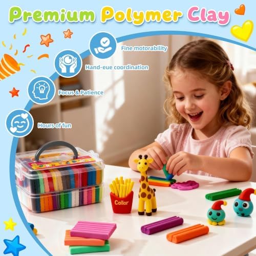 Artpar Polymer Clay Kit,72 Colors Modeling Oven Bake Clay Sculpting Set - Image 3