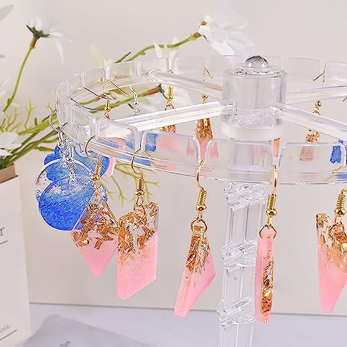 Attuslla 2 PCS Resin Earring Molds Pendant Resin Molds Silicone Jewelry Silicone Resin Molds Making Kits with Ear Hooks, Jump Rings for DIY Earrings, Necklace, Pendant Craft Supplies - Image 5