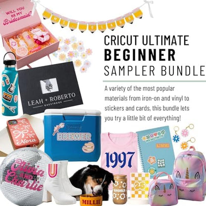 Cricut Ultimate All-in-One Materials & Accessories Bundle for Cricut Joy Xtra Machines- 110+ Piece Craft Supply Kit with Vinyl, HTV, Infusible Ink, Sticker Paper, Pens, Cards & DIY Project Materials - Image 3