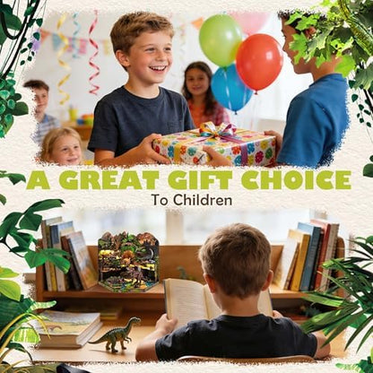 Book Nook Kit, Dinosaur Secret Realm 3D Wooden Puzzle Diorama - Image 5