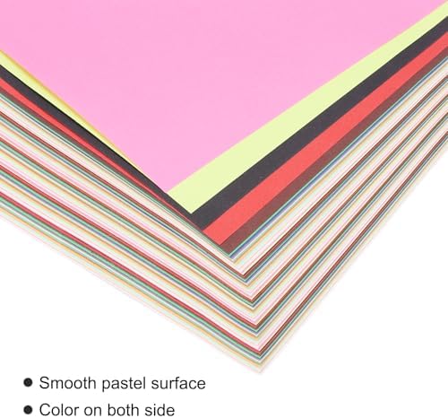 MECCANIXITY 100 Sheet Origami Paper Double Sided 20 Colors 11.7 x 8.3 Inch Square Sheet for Art Craft Project, Beginners, Gifts Decor - Image 4