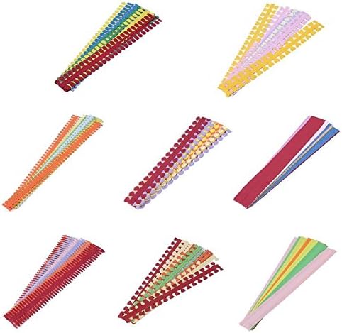 ODETOJOY Flower Quilling Paper Strips Craft Make Paper Flowers Kit for Scrapbooking-(40PCS, 8 Patterns) with Embossing Ball Stylus Tool (8 Pattern Flower) - Image 2