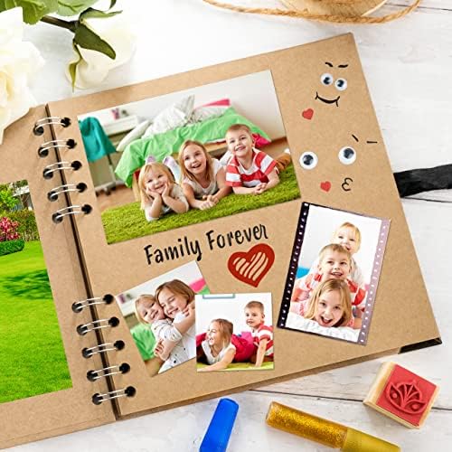 Scrapbook Album, 36 Pages, 7 x 7 Inch, Brown Photo Album, Scrap Book - Image 5