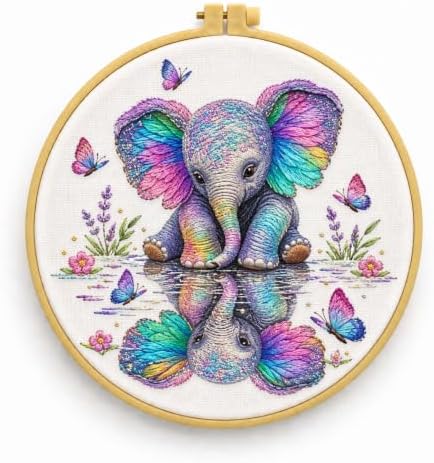 niurenmaoyi Elephant Embroidery Kit for Beginners,Sewing Kit for Adults by Unknown