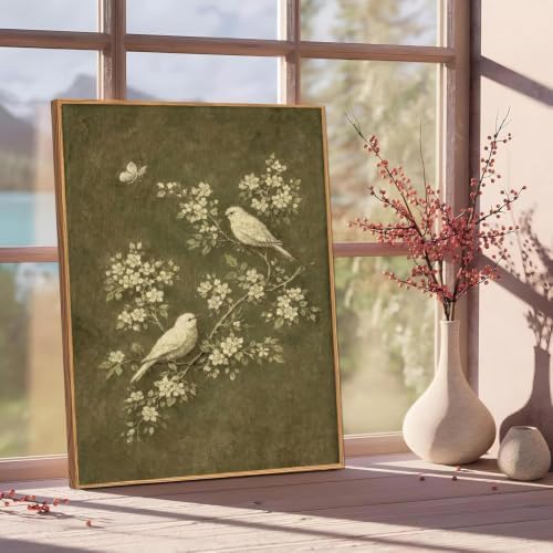 Vintage Bird Paint by Numbers Kit for Adults Framed Canvas, Frameworkless - Image 2