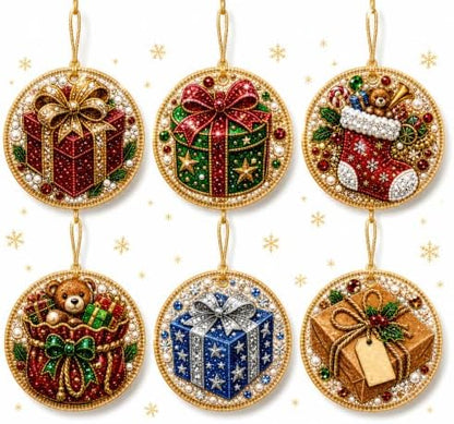 6 Pcs Christmas Pearl Diamond Art Ornament Kit for Adults (A5pc) by Unknown