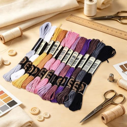 12 Skeins 105 Yards Gradient Embroidery Yarn Thread for Crafts - Image 3