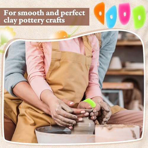 Sherr 12 Pcs Pottery Ribs Rubber Clay Tool, Charming Style, Bright Color - Image 5