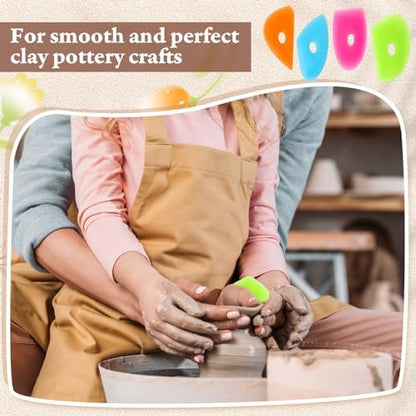 Sherr 12 Pcs Pottery Ribs Rubber Clay Tool, Charming Style, Bright Color - Image 5