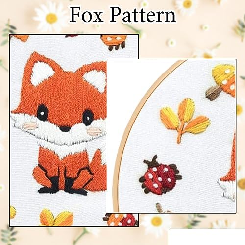 Louise Maelys Fox Embroidery Kit for Beginner, Animal Cross Stitch Kit - Image 3