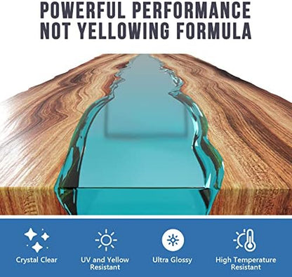 Epoxy Resin 1 Gallon - Crystal Clear Epoxy Resin Kit - Self-Leveling, High-Glossy, No Yellowing, No Bubbles Casting Resin Perfect for Crafts, Table Tops, DIY 1:1 Ratio - Image 3