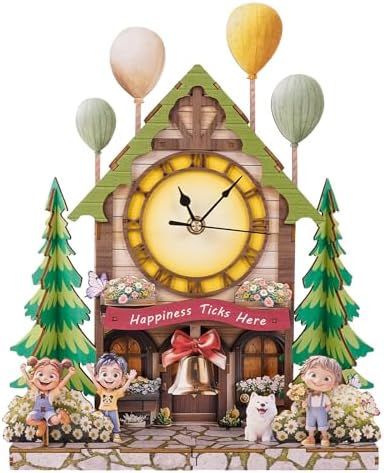 KAAYEE 3D Puzzles for Adults Balloon House Clock Wooden Puzzle DIY Craft by KAAYEEDirect