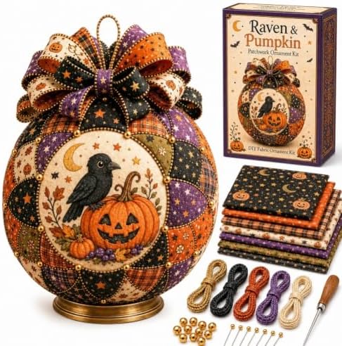 Christmas Classics Patchwork Ornament DIY Kit, Holiday Decorations (CROW) by Unknown