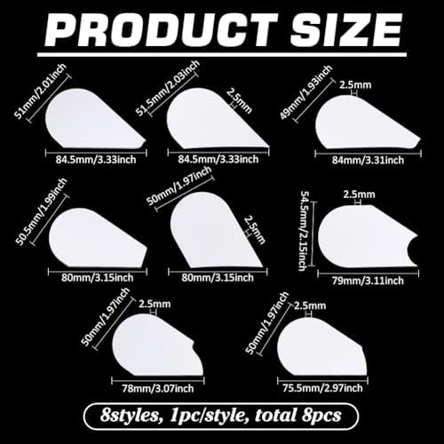FINGERINSPIRE 8 Pcs Pottery Trimming Textured Art Tools - 8 Styles Acrylic Clay Wedging Board Set for Ceramics, Sculpting & Carving, Flat Round White Pottery Foot Shaper & Prep Tools for Clay Crafts - Image 2