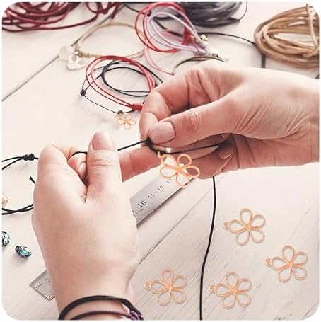 30PCS Open Bezel Pendants, Hollow Flower Alloy Frame Charms for Resin Jewelry Making, DIY Earrings Necklace Bracelet Craft Supplies - Image 5