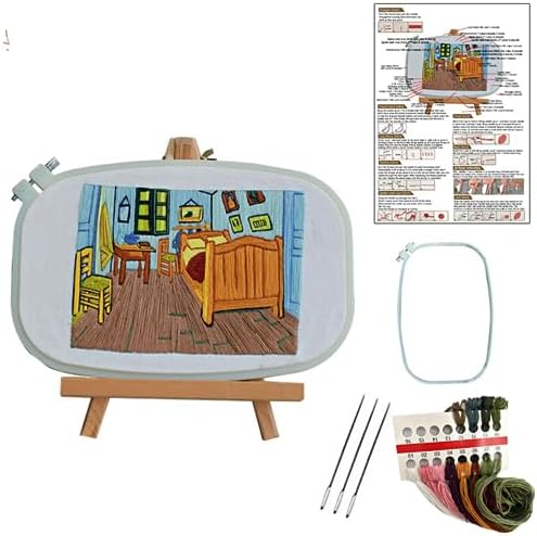 JRYYR Friendship Gifts Beginner Embroidery kit for Adults,Embroidery Kits for Beginners DIY Cross Stitch with Patterns and Instructions (Bedroom Patterns) by JRYYR