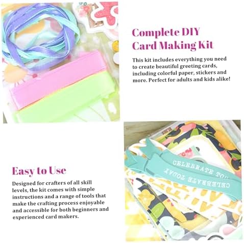 Card Making Kit Colorful Hand-Made Greeting Card Making Kit DIY Card Making Kits for Adults and Kids, Card Making Supplies for Birthday Invitation, Holiday, Baby Shower. - Image 2