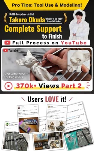 DePes Clay Sculpting Tools (Japanese Famous Artist Developed) Resin Modeling kit Carving Silicone polimer - Image 2