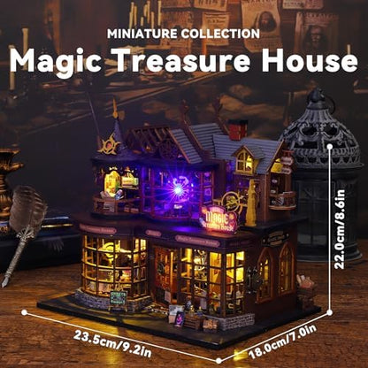 Flever Dollhouse Miniature DIY House Kit Creative Room with Furniture for Romantic Artwork Gift (Magic Treasure House) - Image 2