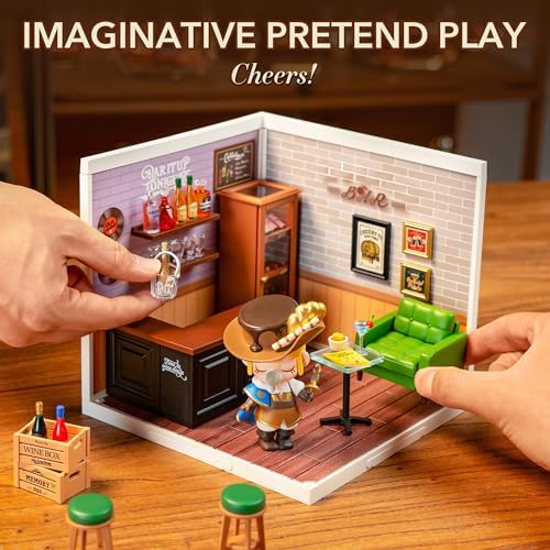 Super Creator-Mini Blocks Model Building Set for Adults, Miniature Plastic House Kit Super Store-Building Blocks Toys for Teens 8-12, DIY Crafts/Hobbies for Teens&Adults (Leisurely Cheers Bar) - Image 5