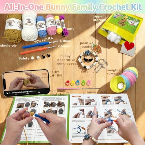 LuNuaFvy Crochet Kit for Beginners Adults Kids 13+ - Amigurumi Animal - Image 2