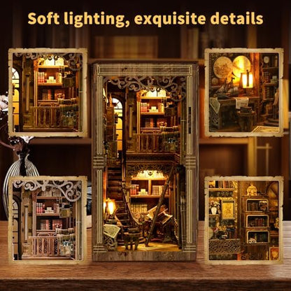 CLICLIET Book Nook, DIY Book Nook Kits for Adults, 3D Tiny Dollhouse Kits - Image 4