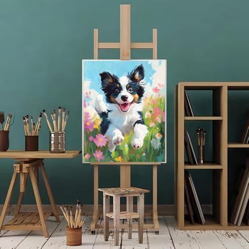 Natuyalo Dog Paint by Numbers Kit for Adults Beginners, Animals Acrylic Paint by Number Kits on Canvas for Adults Without Frame, DIY Painting Kits for Home Wall Decor 16x20 inch - Image 2