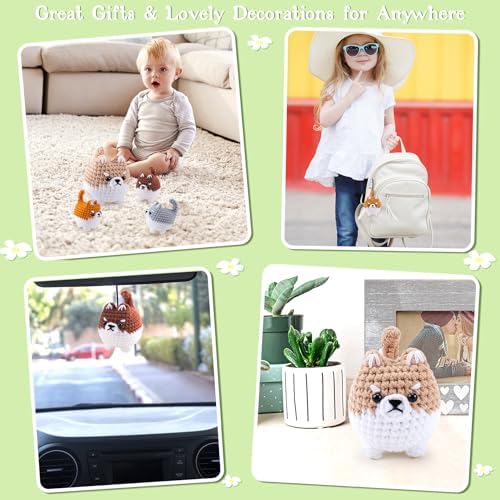 Crochet Kit for Beginners- 4 PCS Fat Shiba Inu Crochet Kits for Adults, 4PCS Corgi Dog Crochet Animal Kit with Step-by-Step Video Tutorials, Yarn, Crochet Hook, Instructions DIY Knitting Kit - Image 6