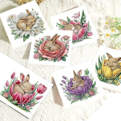 LSQFS 6Pcs Diamond Painting Greeting Cards, 5.9x11.81inch - Image 5