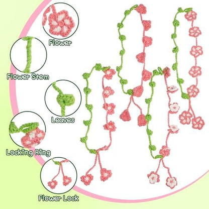 WaldyWop Crochet Kit for Beginners: 4 Flower Bracelets Starter Kit w/Videos - Image 4