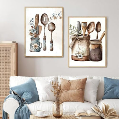 2 Pack Cutlery Paint by Numbers Kit for Adults Canvas 12X16 inch - Image 6
