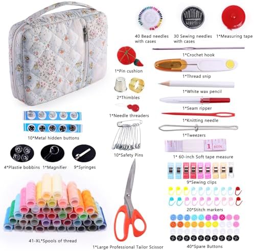 AMOIGEE Complete Sewing Kit for Adults with 230pcs Cute Sewing Supplies Kit - Image 2