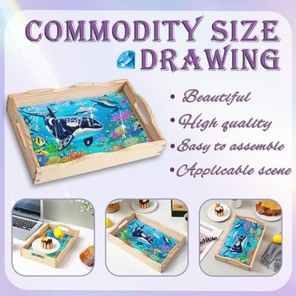 EWJRNSF Diamond Art Kits for Adults Wooden Serving Trays with Handles - Image 4